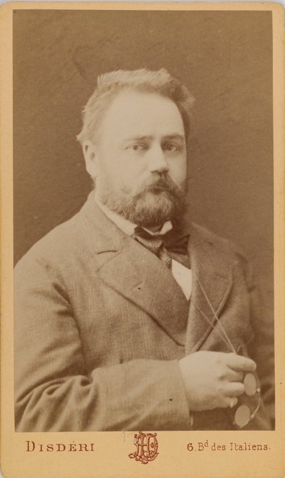 Portræt af Emile Zola 1840-1902. af Andre Adolphe Eugene Disderi
