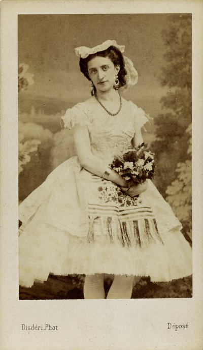 Portræt af balletdanseren Marfa Muravyeva 1838-1879, 1863. af Andre Adolphe Eugene Disderi