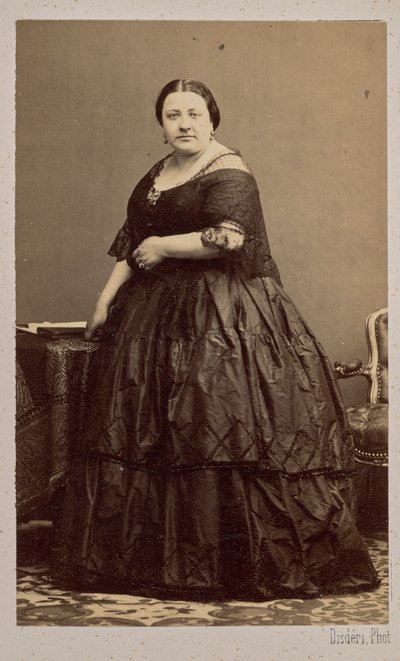 Portræt af operasangerinden Marietta Alboni 1826-1894, 1862. af Andre Adolphe Eugene Disderi