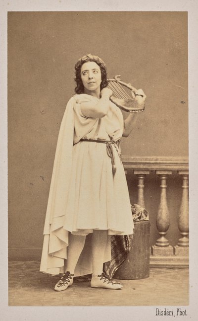Portræt af sangerinden og komponisten Pauline Viardot 1821-1910, 1862. af Andre Adolphe Eugene Disderi