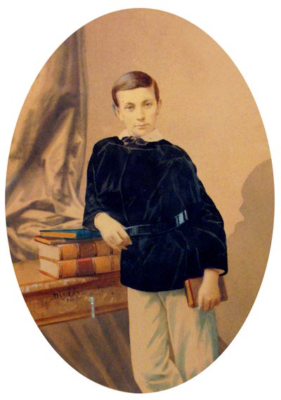 Prins Albert I af Monaco, ca. 1860 (malet foto) af Andre Adolphe Eugene Disderi