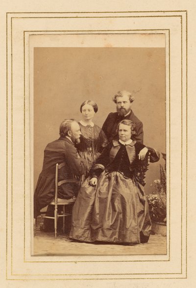 Rosa Bonheur og familie af Andre Adolphe Eugene Disderi