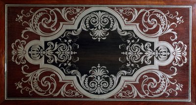 Dekoration på indersiden af ibenholt skabsdør, af Andre-Charles Boulle (1642-1732), Frankrig af Andre Charles Boulle