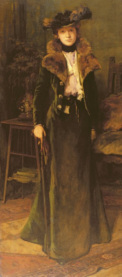 Dame i et interiør af Andre Cluysenaar