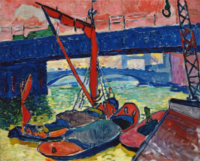 Pramme på Themsen af Andre Derain