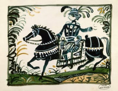 Rytter med fjer af Andre Derain