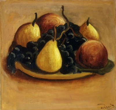 Pærer, ferskner og druer; Poires, Peches et Raisins af Andre Derain