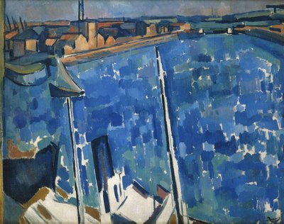 Havnen; Le Havre, ca. 1906-7 (olie på lærred) af Andre Derain