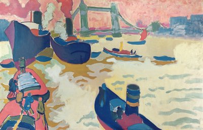Slæbebåde eller både på Themsen af Andre Derain