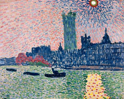 Westminster fra South Bank, London af Andre Derain