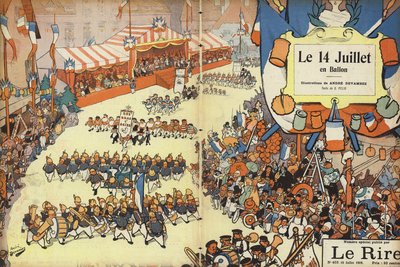 Bastille Day parade, illustration til Le Rire af Andre Devambez