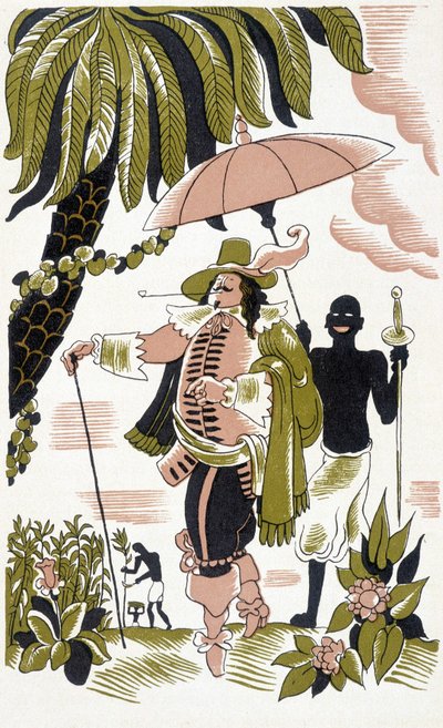 Pirat, der illustrerer "Fem fortællinger" af den franske forfatter Pierre Mac Orlan (1882 - 1970) redigeret i 1932 (gravering) af Andre Devambez