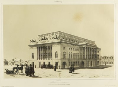 Alexandrinsky-teatret i Sankt Petersborg, ca. 1840 af Andre Durand