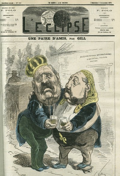 Et vennepar, Hippolyte de Villemessant (1812-1879), direktør for Figaro og prins Philippe d