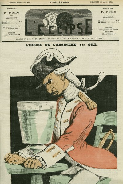 Absinthe time, illustration af et digt af Gill. Cover i "" L