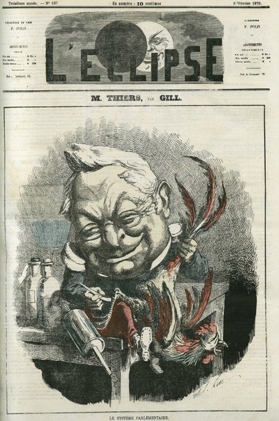 Adolphe Thiers (1797-1877), fransk historiker og politiker. Cover i "" L