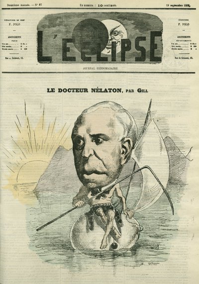 Auguste Nelaton (1807-1873), fransk kirurg. Cover i "" L