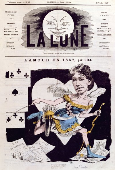 Karikatur af Cora Pearl (1842-c.1886) fra 