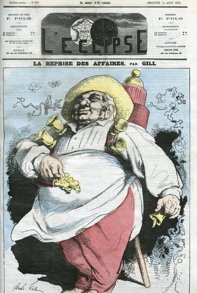 Tegneserie "" genoptagelse af virksomhed"". Cover i "" L