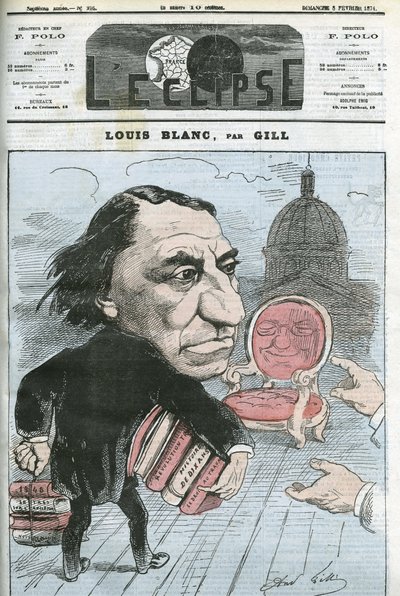 Tegneserie af Louis Blanc (1811-1882), fransk politiker og historiker. Cover i "" L