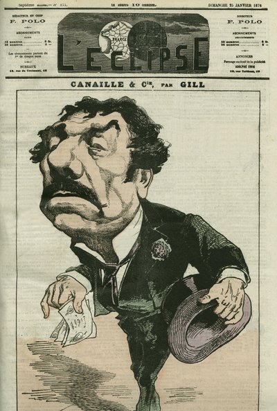 Tegnefilm af Paulin Menier, fransk skuespiller. Cover i "" L