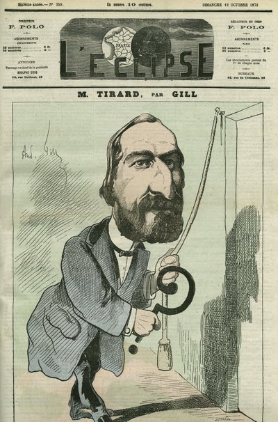 Tegneserie af Pierre Tirard (1827-1893), fransk politiker. Cover i "" L