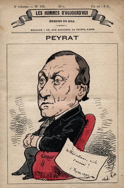 Tegneserie af Alphonse Peyrat (1812-1890) engelsk journalist fra 