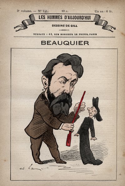 Tegneserie af Charles Beauquier fransk politiker 1833 - 1916 fra 