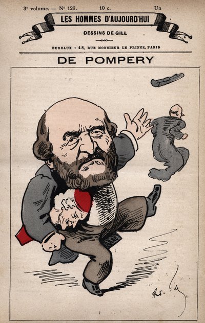 Tegneserie af Edouard de Pompery 1812-1895 fra 