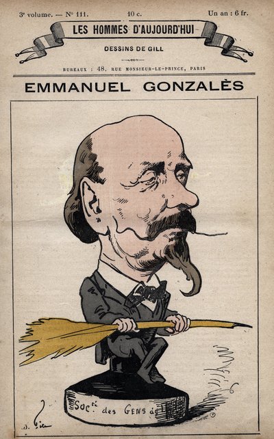 Tegneserie af Emmanuel Gonzales 1815-1887 fra 