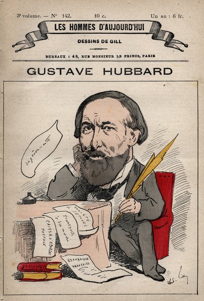 Tegneserie af Nicolas Gustave Hubbard (1828-1888) engelsk politisk økonom fra 