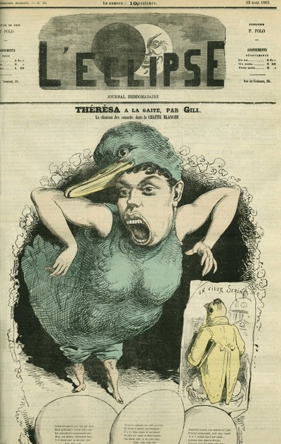 Emma Valendon dit Theresa (1837-1913), sangerinde i "The Tyrolean ducks" på Gaite Theatre. Cover i "" L