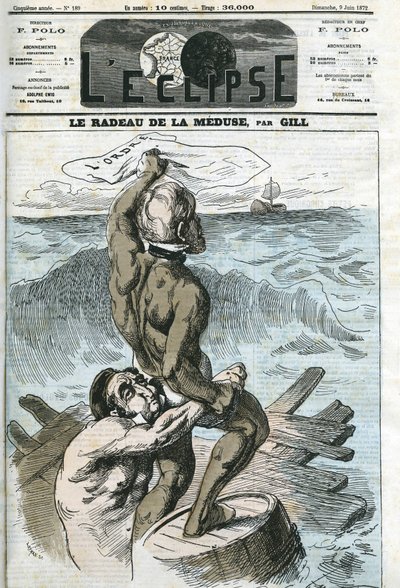 Eugene Rouher (1814-1884) og Clement Duvernois (1836-1879), franske politikere. Cover i "" L