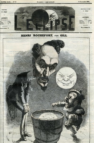Henri Rochefort (1831-1913), fransk journalist, forfatter og politiker. Cover i "" L