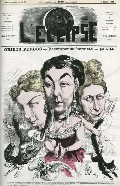 Illustration af "Lost Objects", sange, der fortæller historierne om 3 kvinder, der mistede deres hund, pung og kat. Cover i "" L