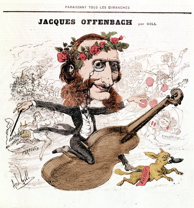 Jacques Offenbach (1819 - 1880), tegneserie af Gill af Andre Gill
