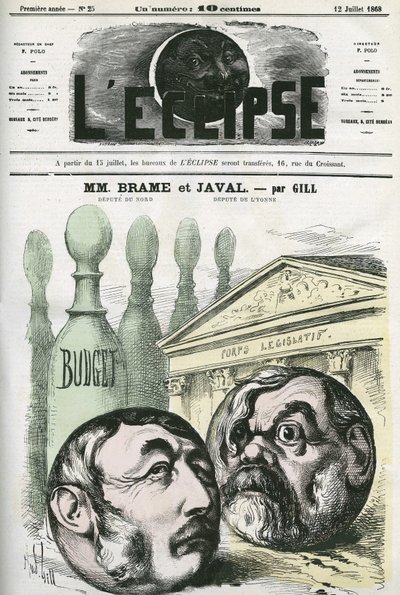 Jules Louis Joseph Brame (1808-1878) fransk politiker og Louis Emile Javal (1839-1907), fransk politimand. Cover i "" L