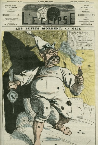 De små bider, karikatur af William I (1797-1888), konge af Preussen og kejser af Tyskland. Cover i "" L