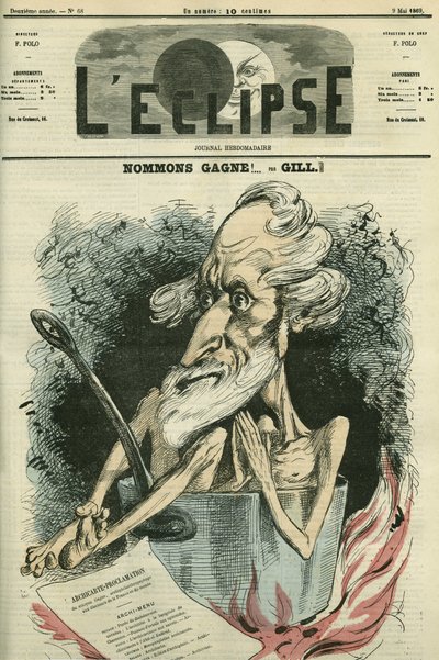 Navn Gagne, illustration af en kandidat ved et valg. Cover i "" L