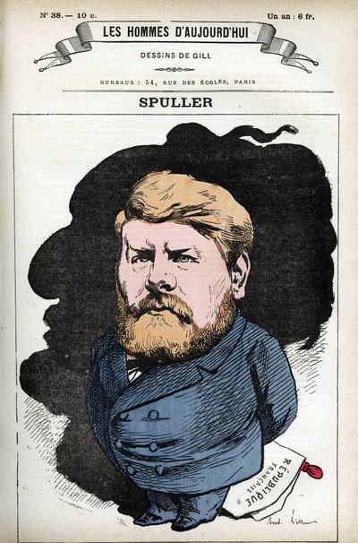 Portræt af Eugene Spuller (1835-1896), fransk politiker og advokat. Tegnefilm af Gill, i "Les Homme d