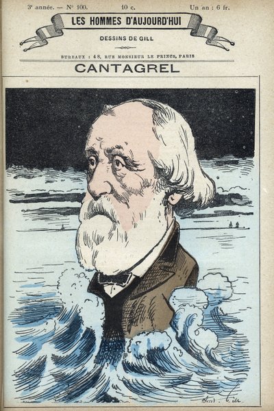 Portræt af Felix Francois Jean Cantagrel (1810-1887), brevmand, kommunalråd og stedfortræder i Paris. Tegnefilm af Gill, Paris. af Andre Gill