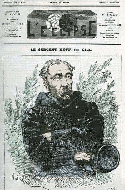 Portræt af sergent Ignace Hoff (1836-1902), soldat, helte fra krigen i 1870 mod Preussen. Cover i "" L