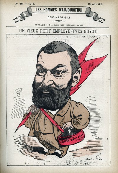 Portræt af Yves Guyot (1843-1928), fransk politiker, publicist og økonom. Tegnefilm af Gill, Paris. af Andre Gill