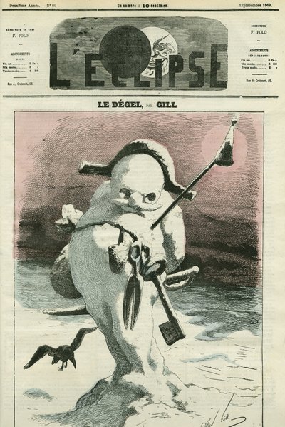 Degelen, antydning af den politiske situation for Napoleon III-regeringen, "Frankrig ønsker mere frihed"". Cover i "" L