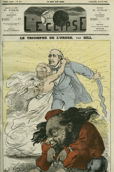 Ordenens triumf, en karikatur af Gill, opregnet af ordenen etableret af hertugen af Broglie (1821-1901). Cover i "" L