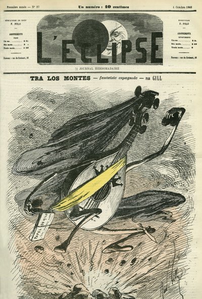 Tra los montes, spansk fantasi, fremmaning af den vanskelige politiske kontekst i Spanien. Cover i "" L