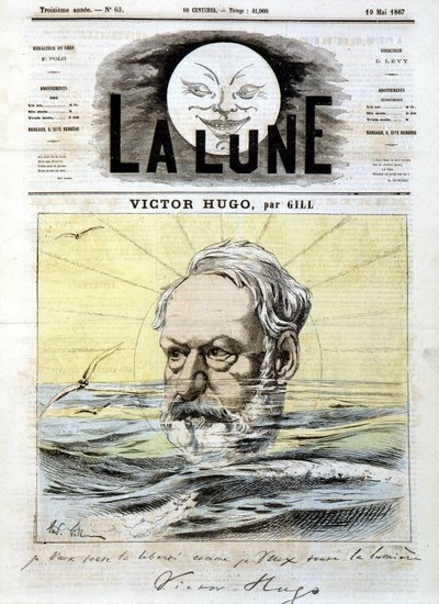 Victor Hugo - af Gill, i "" La Lune"" fra 19/05/1867 af Andre Gill