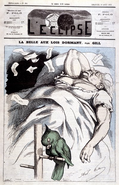 Victoria-karikatur i "" Sleeping Beauty"" - af Gill, i "" L