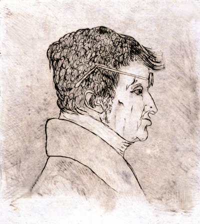 Andre Marie Ampere, selvportræt ca. 1805-1810 (tegning) af Andre Marie Ampere