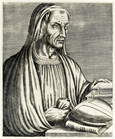 Gregory of Tours fra ?True Portraits?? af André Thévet udgivet i 1594 af Andre Thevet